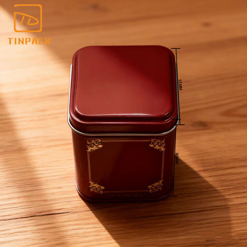方形锡罐包装，适用于茶叶散装储存用锡罐批发、抹茶茶盒罐装