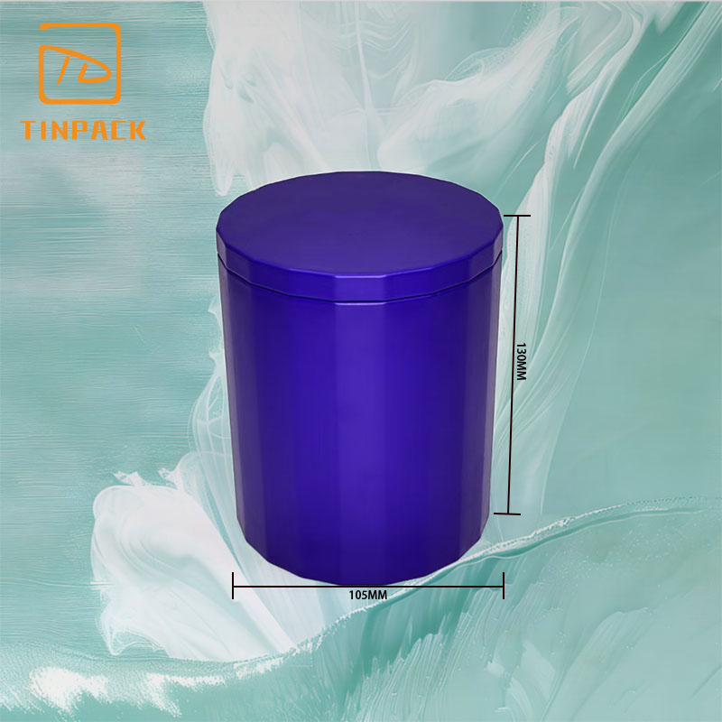 压花食品级咖啡锡罐圆筒罐容器，用于咖啡豆咖啡锡罐包装