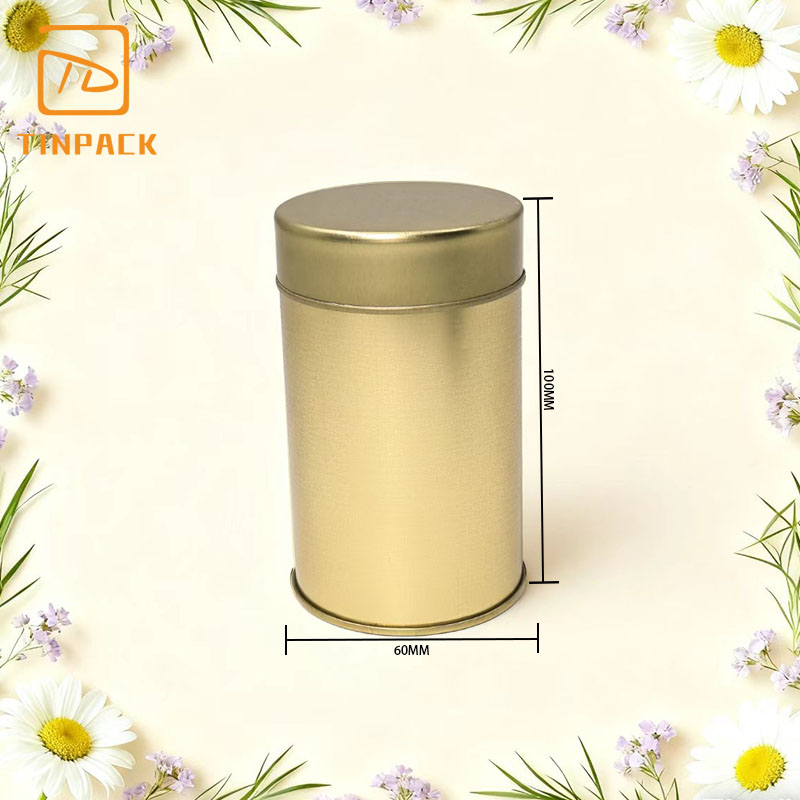 柴抹茶草本锡罐双盖定制印花茶罐小食品级锡罐