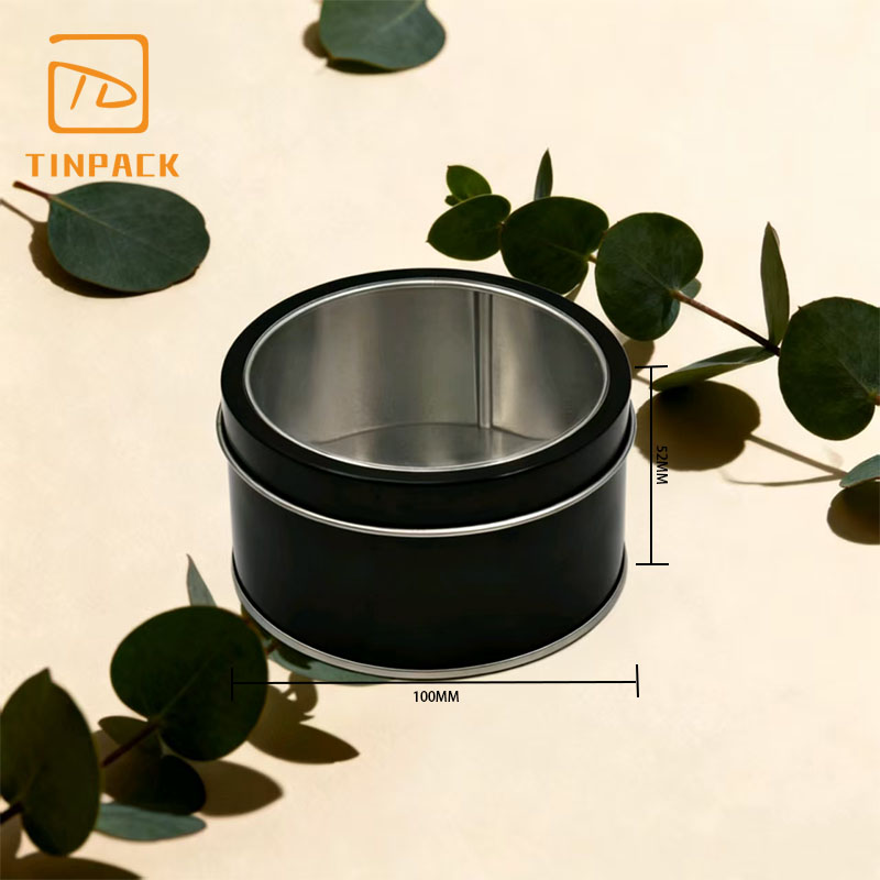 带透明PVC窗口盖的小型圆形锡盒 用于圆形物品包装的圆形锡盒