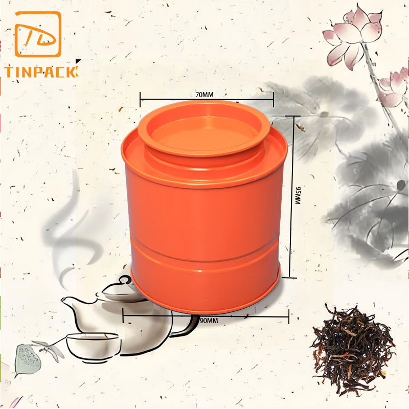 复古风格锡罐包装茶叶豪华茶罐，带定制印刷可堆叠活页茶罐容器 暂无评价